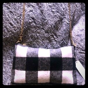 Charming Charlie Buffalo Plaid Clutch/Cossbody NWT